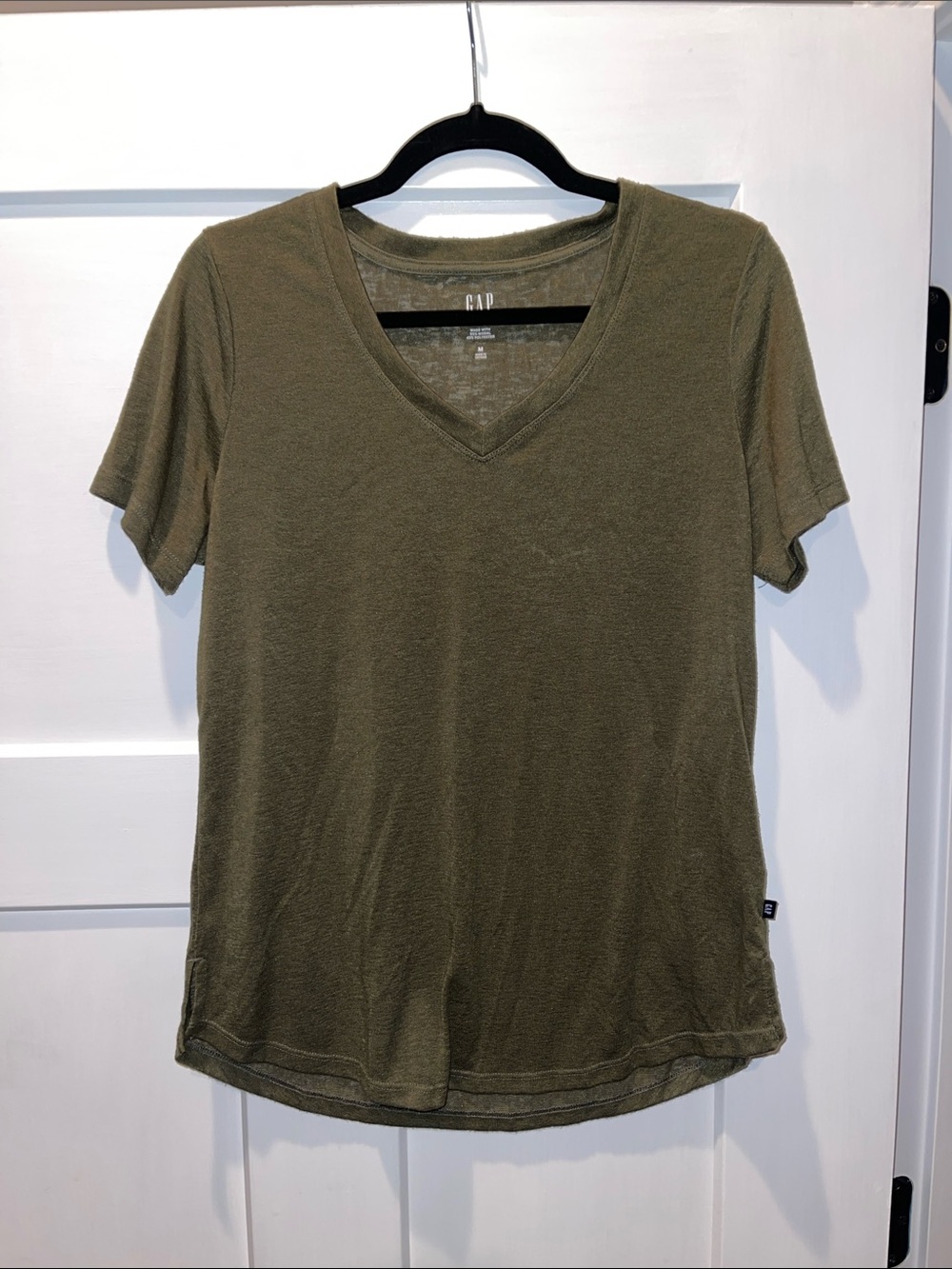 GAP Olive Green V-Neck Short Sleeve Tee
